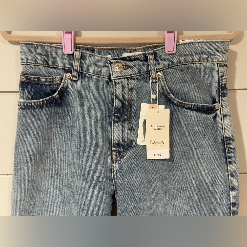 Mango High Rise Blue Jeans - Picture 3 of 8